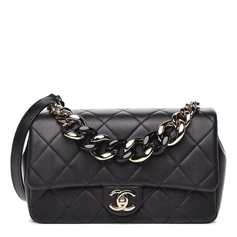 chanel classic clutch with chain lambskin|CHANEL Lambskin Quilted Bi.